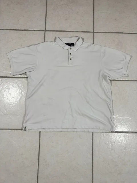 Trader Bay Polo Shirt Size 2XLT White Short Sleeve