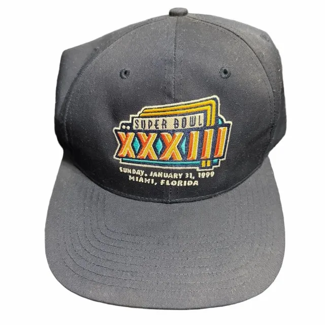 Vintage 1999 Super Bowl XXXIII Snapback Hat NFL Twins Enterprise NWT