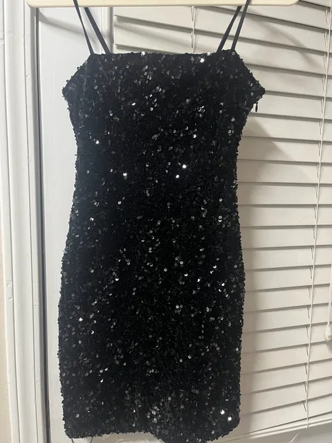 Forever 21 Sequin Mini Dress Size S Black Party