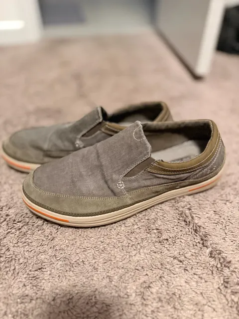 Skechers Slip-On Casual Shoes Gray Green
