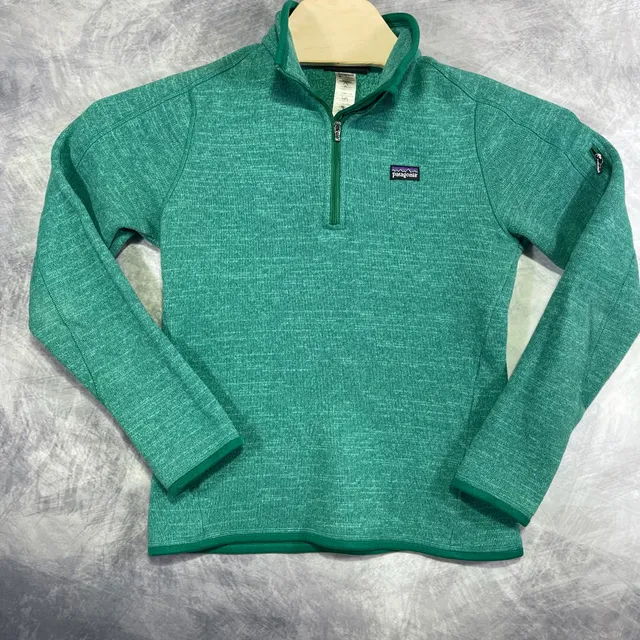 Patagonia Lightweight Better Sweater 1/4 Zip Size S Green Fleece Pullover