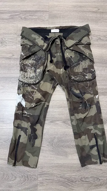 Faith Connexion Cargo Pants Size M Camo Paint Splatter