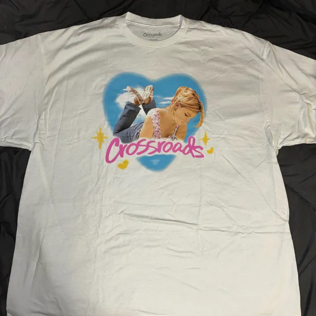 Crossroads Heart Photo T-Shirt XXL White Britney Spears Graphic Tee