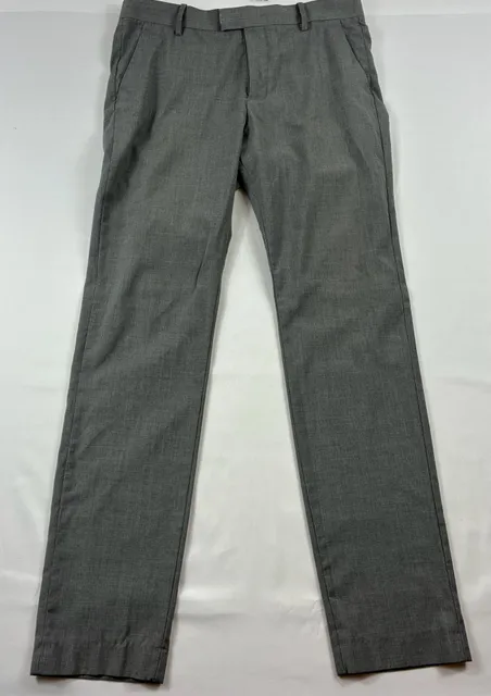 H&M Slim Fit Pants Size 33R Gray Dress Slacks