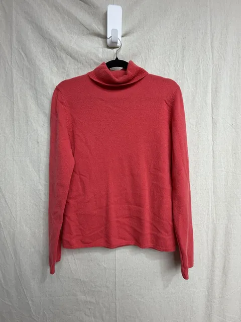 Charter Club Turtleneck Sweater Size M Pink 100% Cashmere