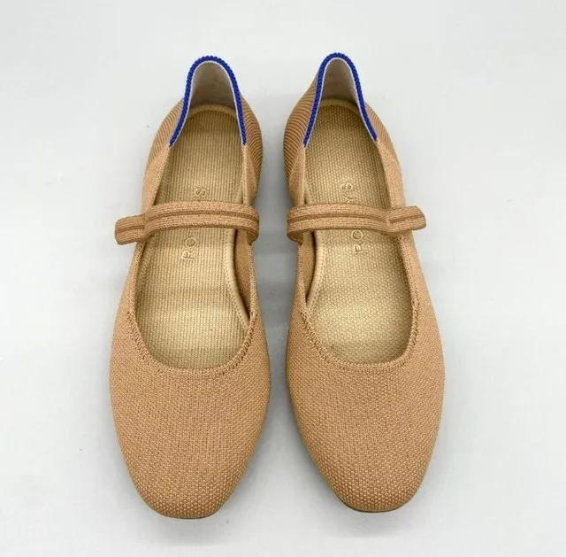 Rothy's The Mary Jane Flats Tan Knit