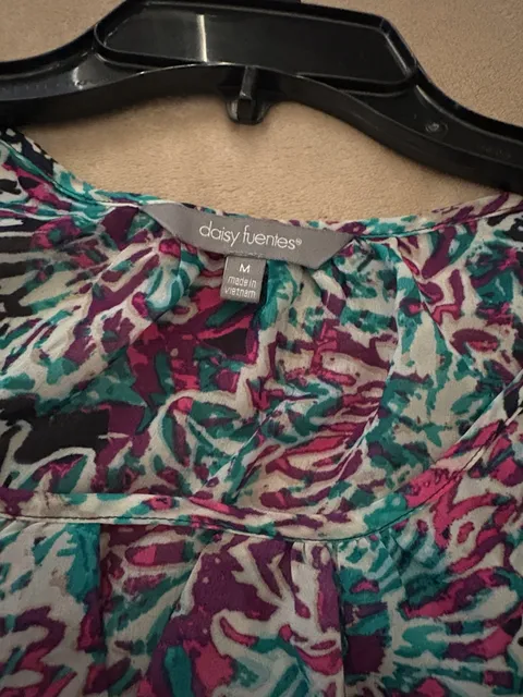 Daisy Fuentes Blouse Size M Print Sleeveless Top
