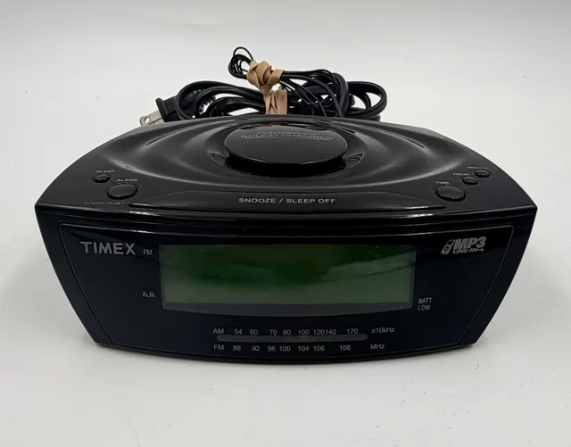 Timex Multi Directional Sound Chamber Alarm Clock T227BQ MP3 Line In