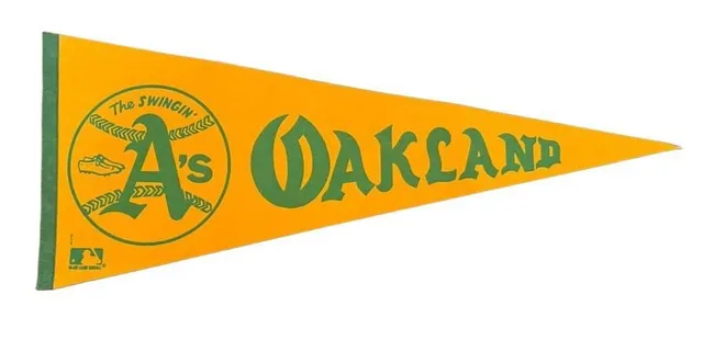 Oakland Athletics The Swingin' A's Vintage Felt Pennant