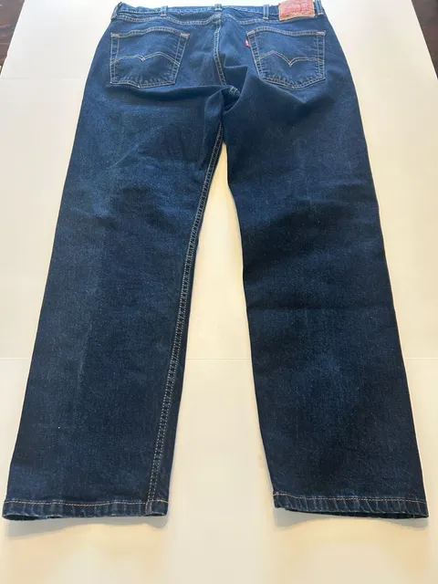 Levi's 505 Relaxed Straight Leg Jeans 38 x 30 Blue Denim