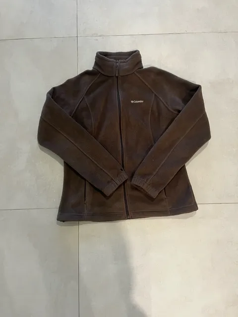 Women’s Columbia Benton Springs Fleece Jacket Size L Brown Full Zip