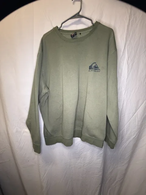 Quiksilver Sweatshirt XL Green Crewneck Pullover
