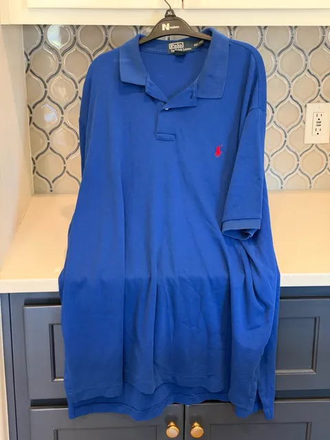 Polo By Ralph Lauren Polo Shirt Size XXL TTG Blue Cotton Short Sleeve