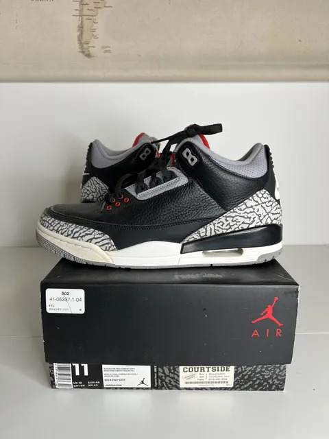 Jordan Air Jordan 3 Retro Size 11 Black Cement OG