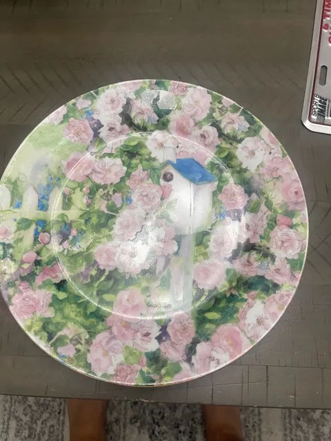 Madison & Max Roses and Birdhouse Dinner Plate 10.5 Inch