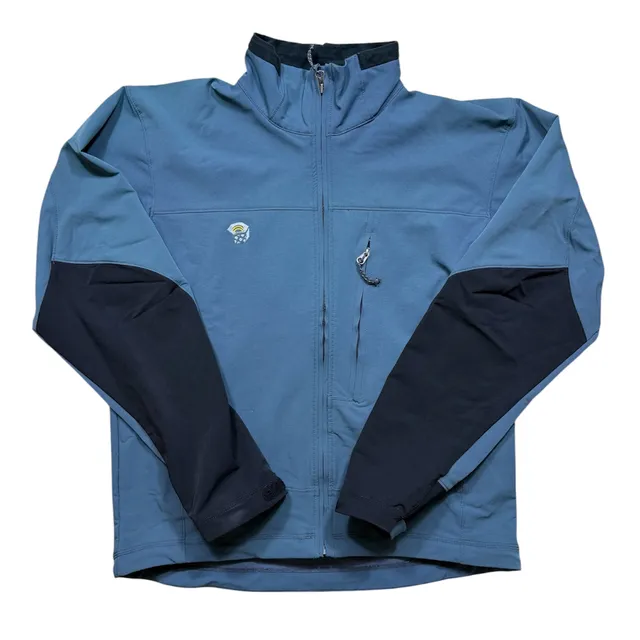 Mountain Hardwear Conduit Softshell Jacket Large Blue Black