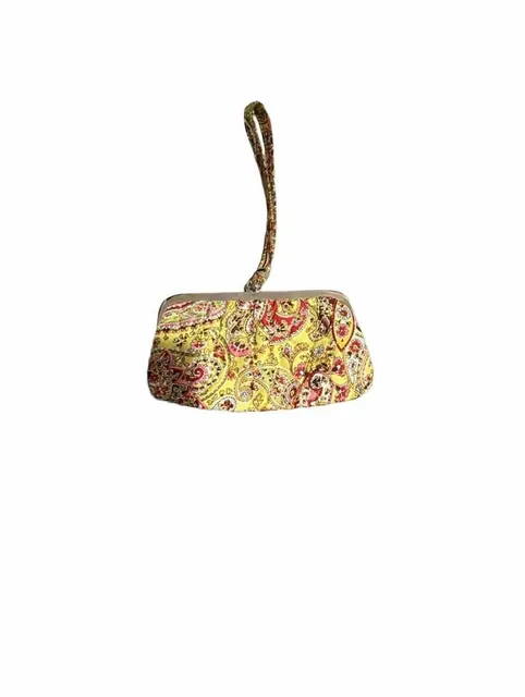 Vera Bradley Pistachio Paisley Kiss Lock Clutch Wristlet Wallet (Z-5)