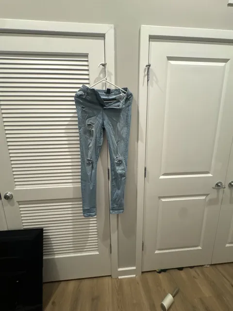 Fashion Nova Ripped Skinny Jeans Light Blue Distressed