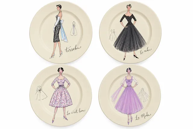Fashion Plates Set of 4 Dessert Plates Made in Italy