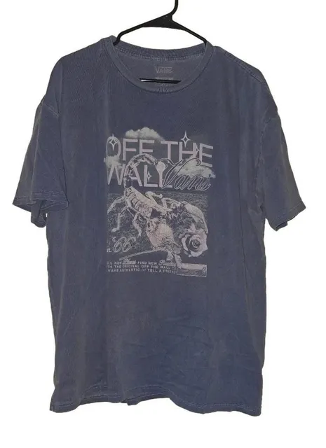 Vans Off The Wall Scorpion Graphic T-Shirt X-Large Blue