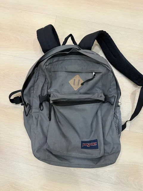 JanSport Gray Backpack Laptop Book Bag