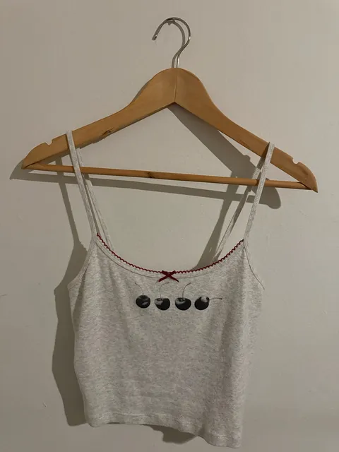 Garage Gray Cherry Cami Tank Top Size M