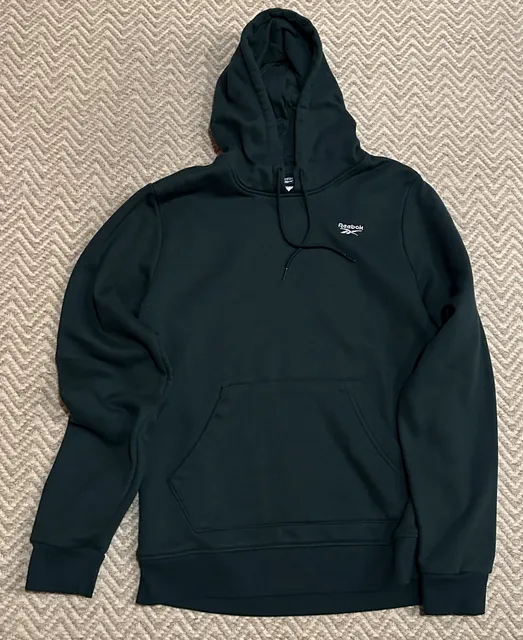 Reebok Hoodie Size Large Green Pullover Sweatshirt
