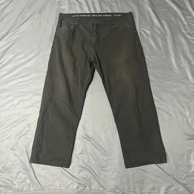Smith's Workwear Pants Size 40x30 Dark Gray Stretch Workwear