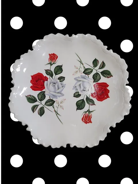 Beautiful vintage decorative earthenware plate