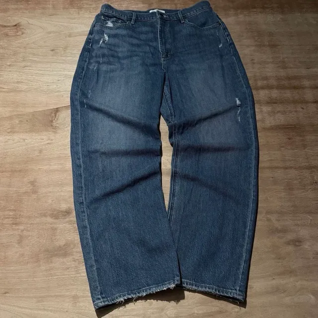 Loft The 90's Straight Jeans Size 30 | 10 Blue Distressed Straight Leg