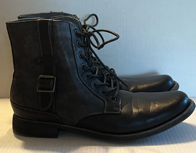 Madden Belay Boots Size 11.5M Black Buckle Zip
