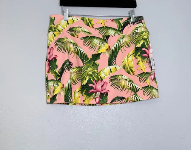 Tommy Bahama Everyday Active Skort Size L Pink Tropical Floral