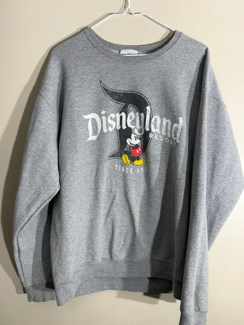 Disney Parks Disneyland Resort Sweatshirt Size L Gray Mickey Mouse