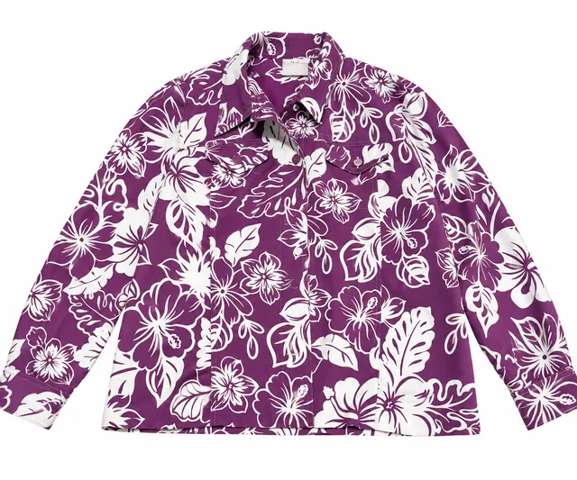 Alfred Dunner Floral Button Down Shirt Size 10 Purple White