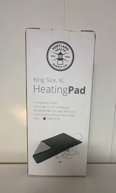 Portland Health Supply Co. Heating Pad King Size XL Tabby Gray