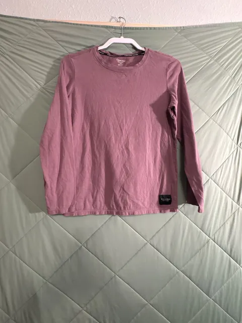 Calvin Klein Performance Long Sleeve T-Shirt Size L Mauve