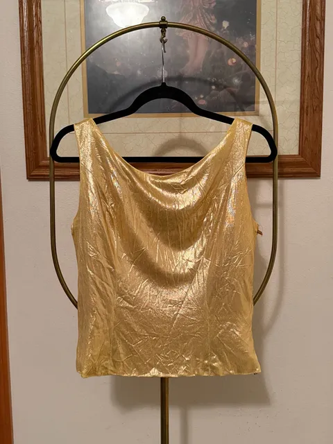 Gotham Original Vintage Gold Metallic Tank Top
