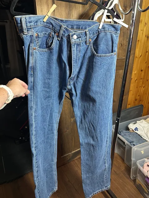 Levi's 505 Regular Fit Jeans 36x32 Blue Denim