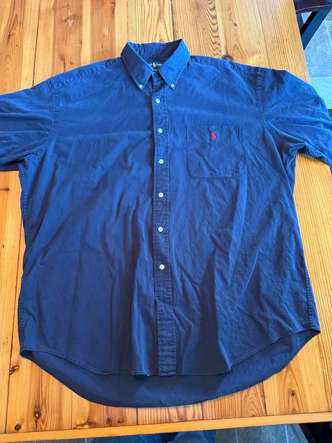 Ralph Lauren Blake Shirt XL Blue 100% Cotton Button Down