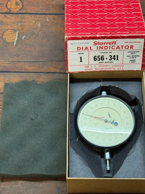 Starrett 656-341 Nonshock Dial Indicator With Box looks nos