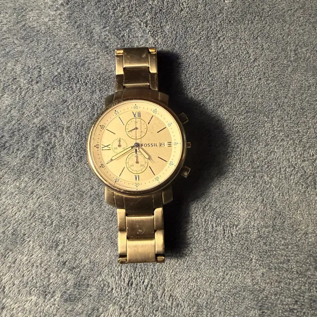 Fossil Chronograph Watch Silver Stainless Steel