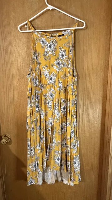 Torrid Yellow Floral Sleeveless A-Line Midi Dress Plus Size 3XL