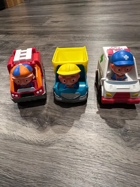 Blippi Mini Vehicles Toy Set Fire Truck Dump Truck Ambulance Lot