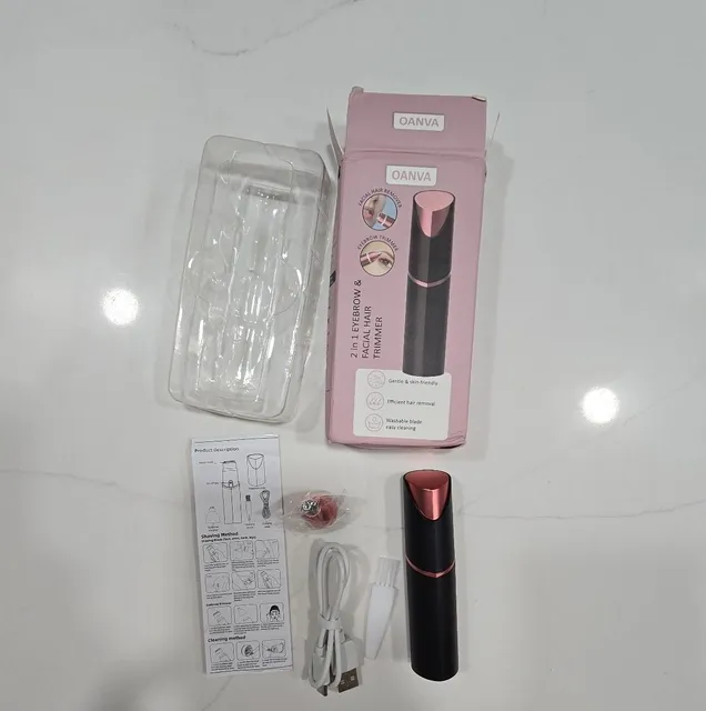 Oanva 2-in-1 Eyebrow & Facial Hair Trimmer