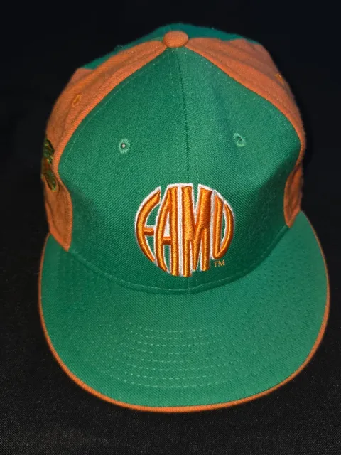 Headgear Florida A&M Rattlers FAMU Wool Fitted Hat 7 1/4 Green Orange