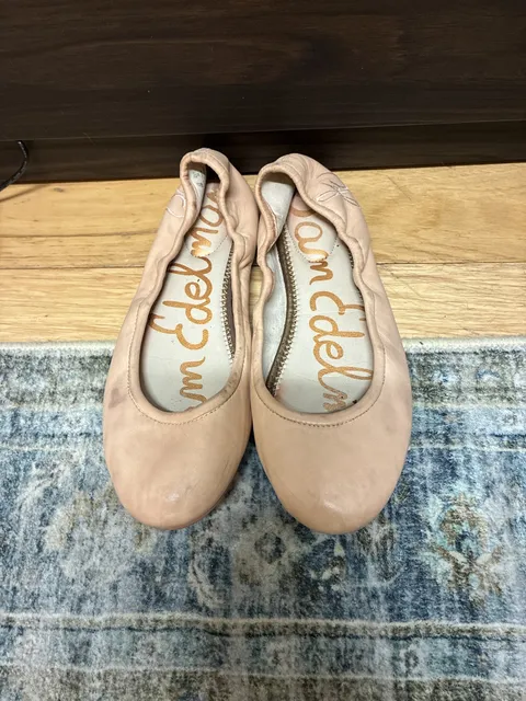 Sam Edelman Felicia Ballet Flat Size 8 Nude Leather