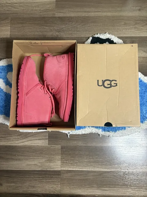 Lightly Used UGG Neumel Boots Pink Suede Women’s Size 8