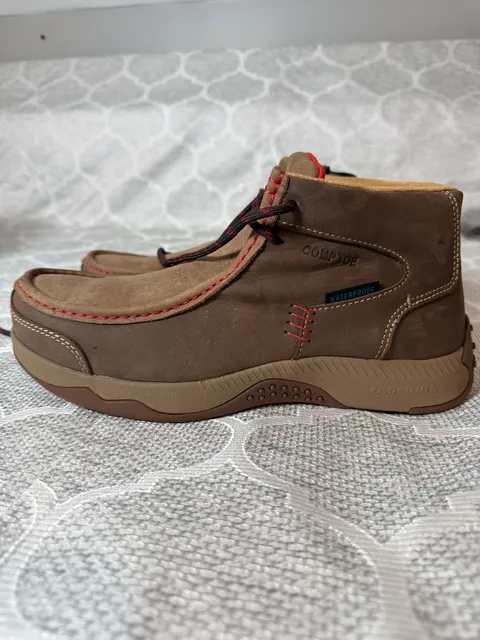 Cody James Men’s Composite Toe Waterproof Boots Size 8.5 Brown Leather