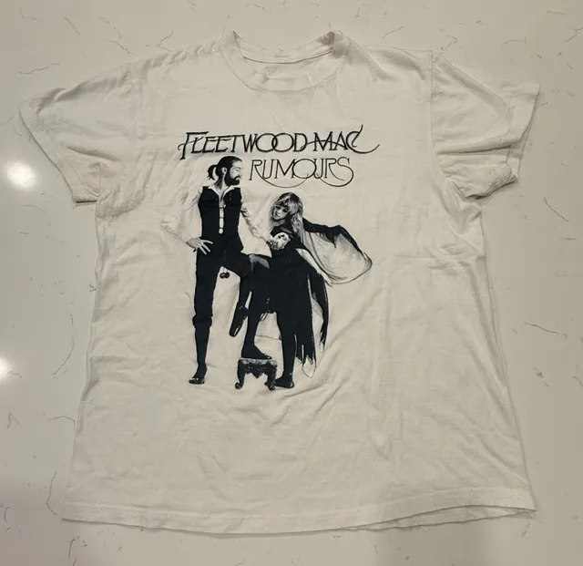 Fleetwood Mac Rumours T-Shirt Size L White Band Graphic Tee