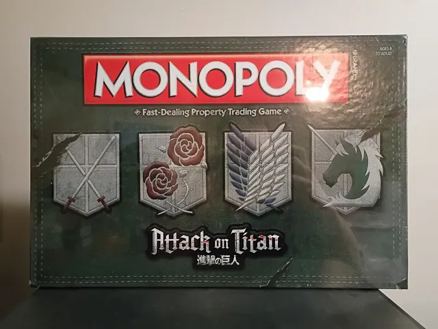 USAopoly Monopoly Attack on Titan Board Game